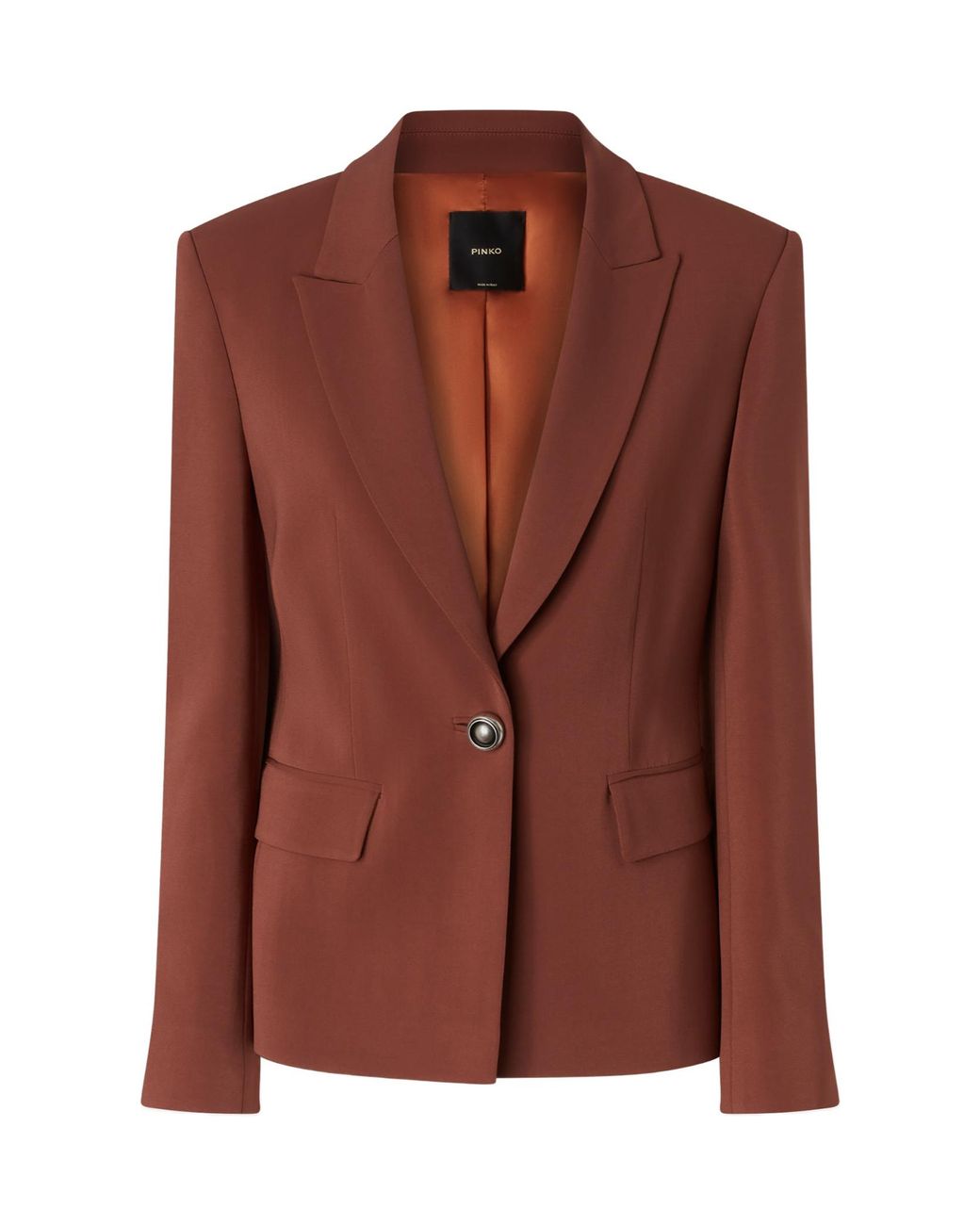 Pinko Brown Single Buttoned Tailored Blazer