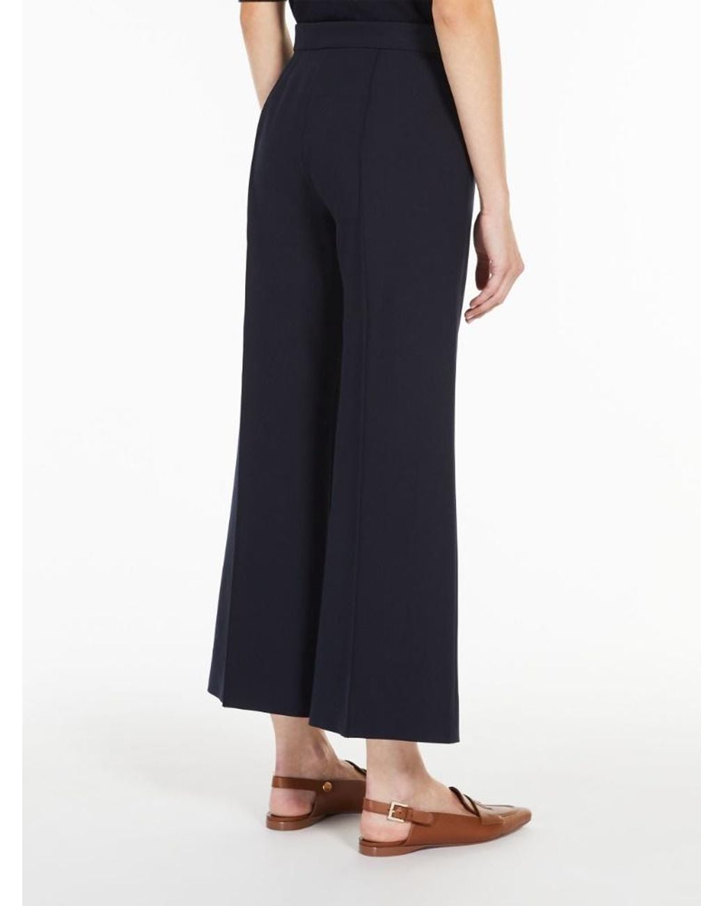 Max Mara Blue 'S Straight Leg Pants