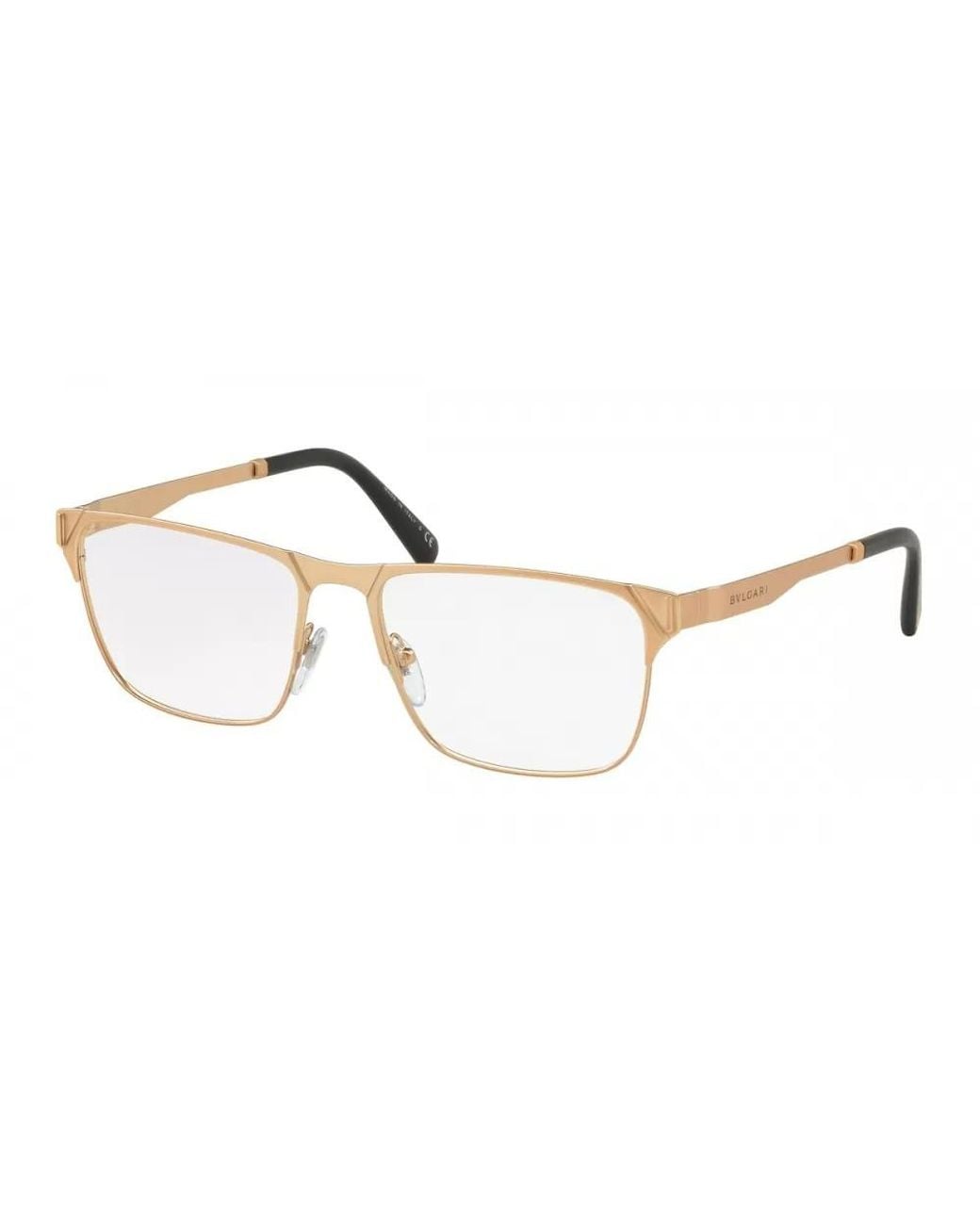 BVLGARI White Rectangular Matte Rose Optical Glasses