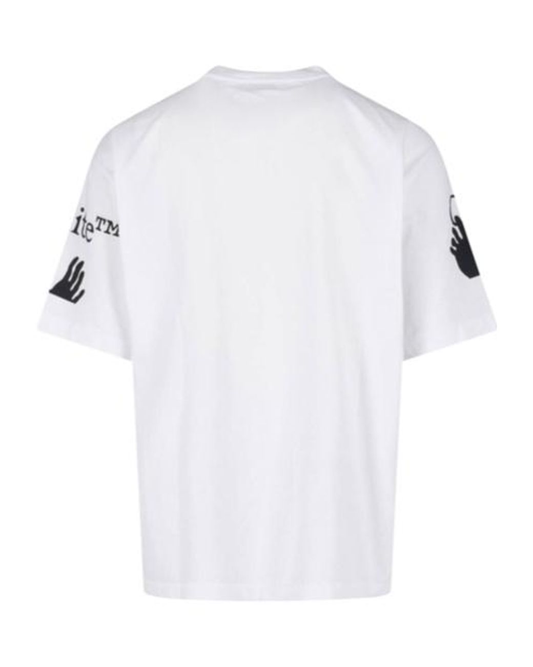 Off-White c/o Virgil Abloh White Swimming Logo Skate Short-Sleeve T-Shirt for men
