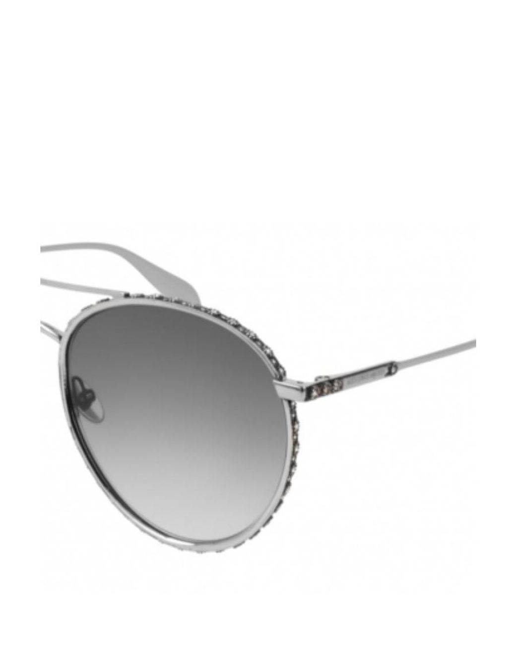 McQueen White Logo Details Sunglasses