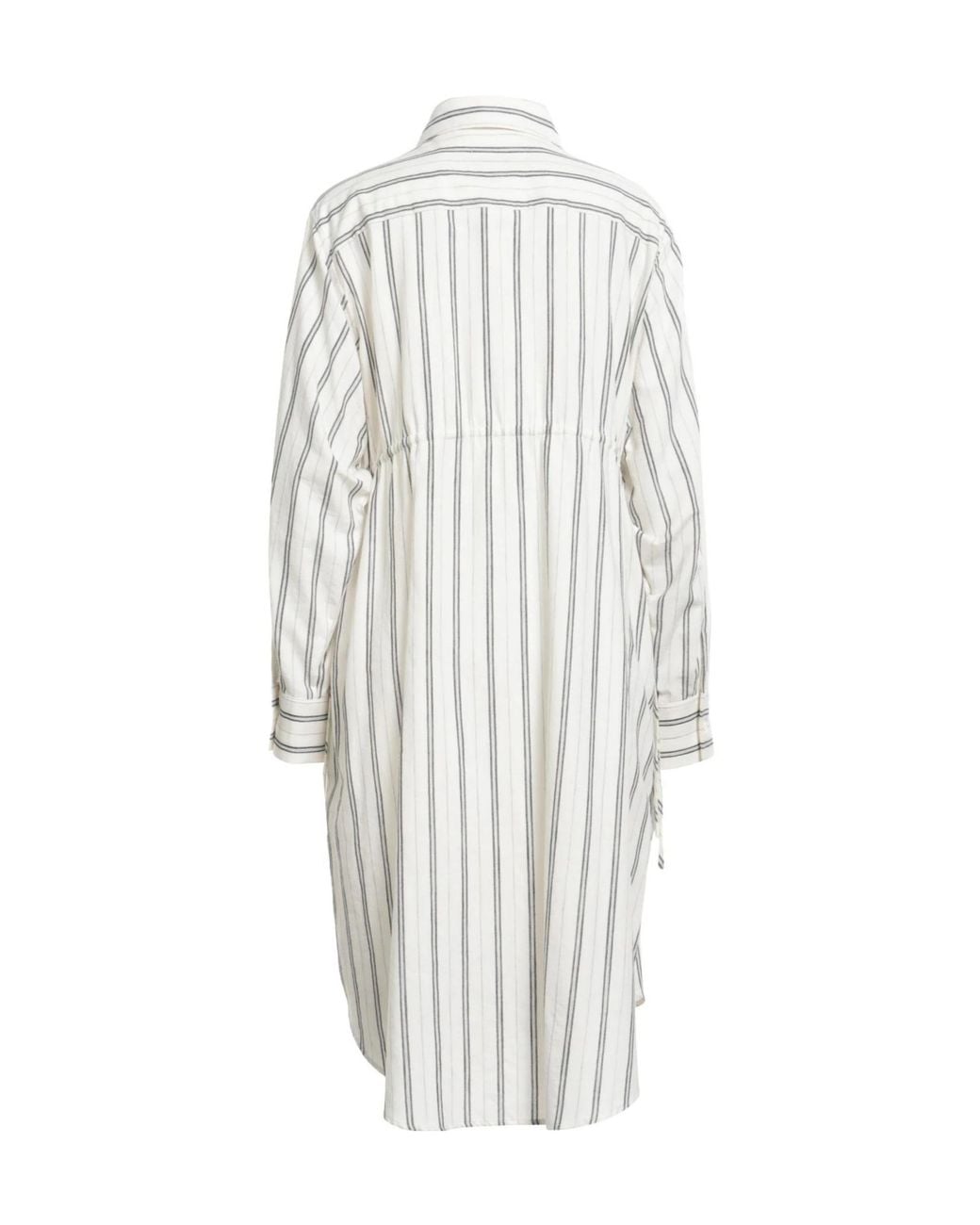 MM6 by Maison Margiela White Striped Shirt Dress