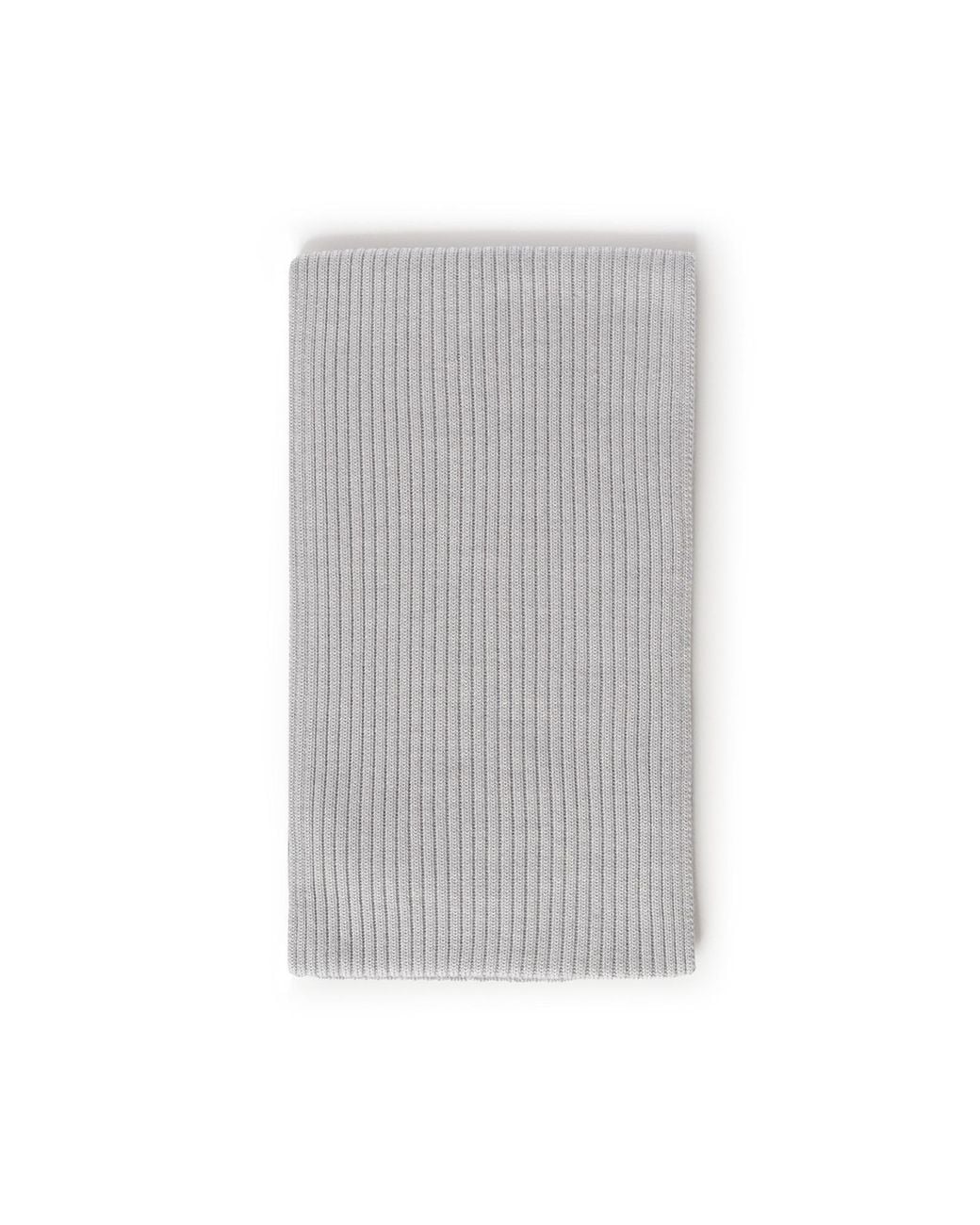 Max Mara Gray Ribbed Scarf