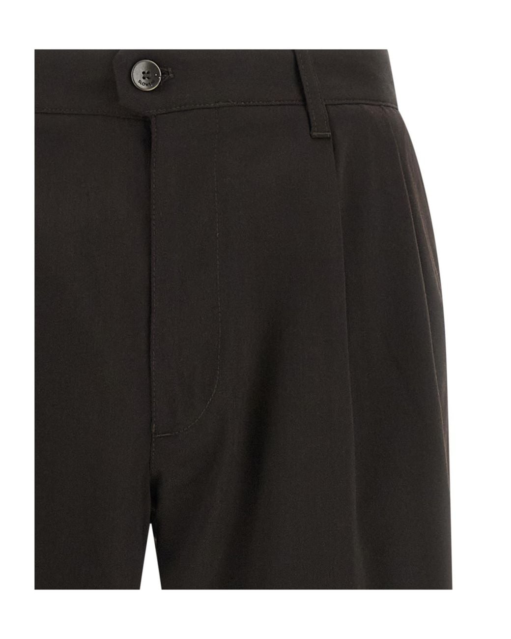 Incotex Black Pleated Straight-Leg Pants for men