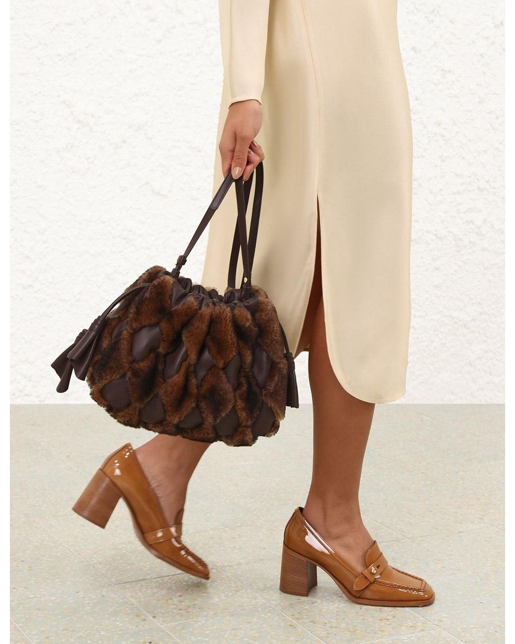 Zimmermann Brown Cloud 91 Quilted Medium Clutch Bag