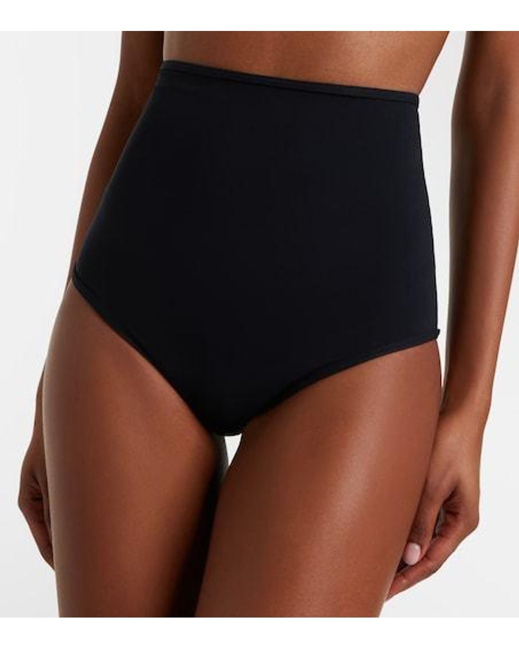 Totême Black High-Rise Bikini Bottoms