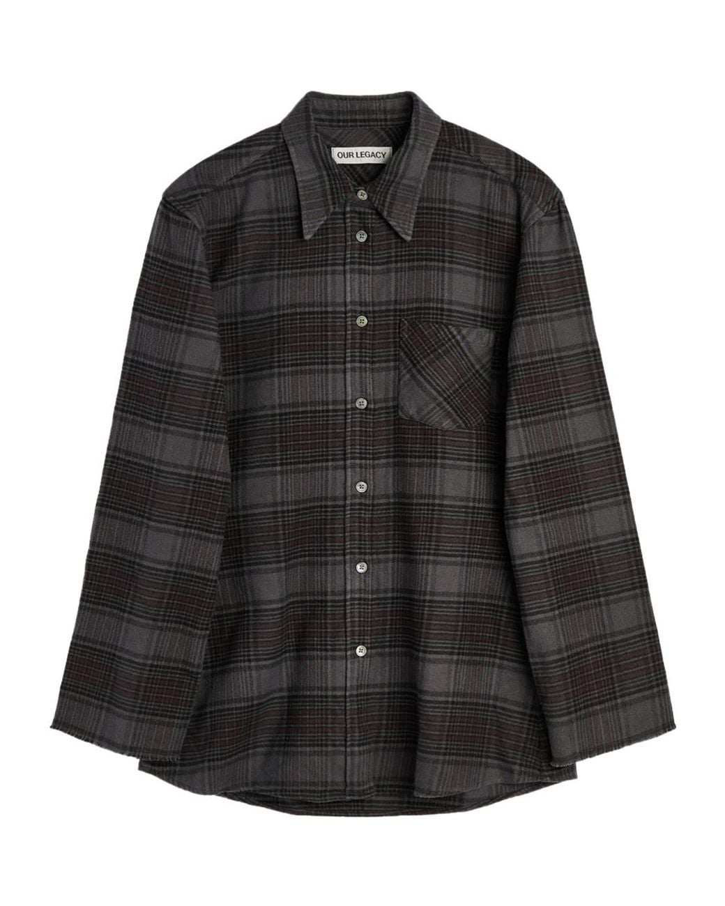 Our Legacy Black Daisy Checked Shirt