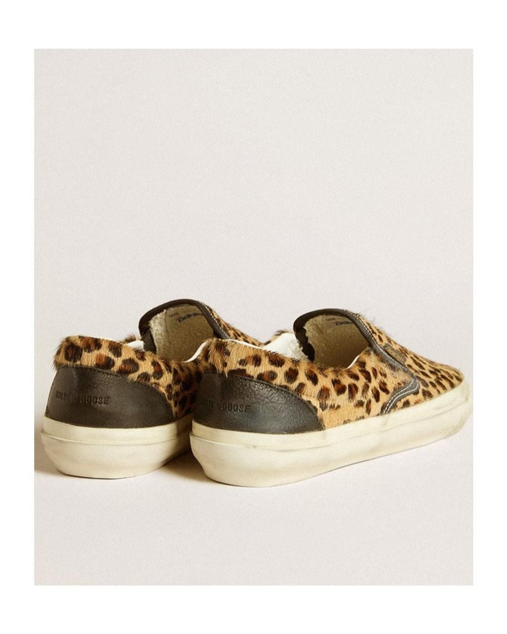 Golden Goose Deluxe Brand Brown Golden Goose Leopard Pattern Slip-On Sneakers