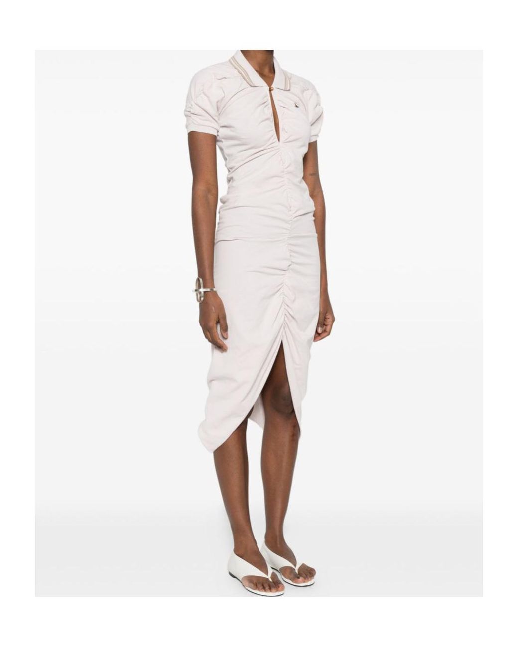 Vivienne Westwood White Pulling Midi Dress