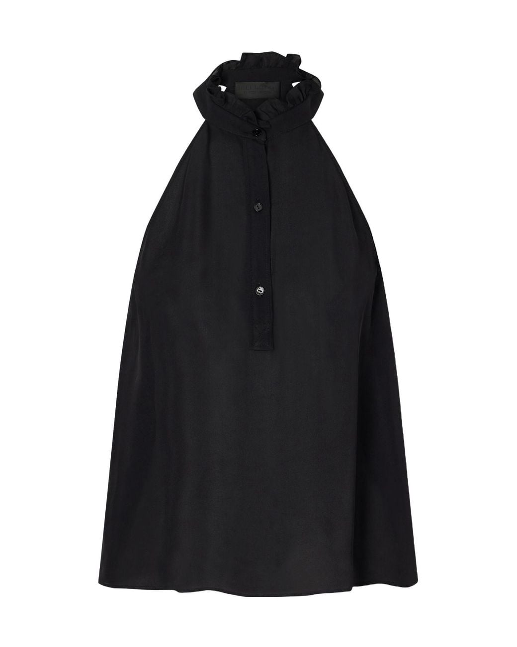Nili Lotan Black Georgette Halterneck Blouse