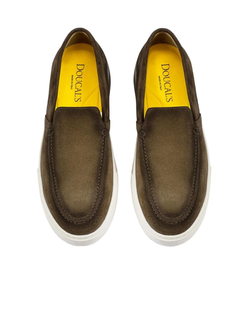 Doucal's Brown Leather Loafers for men