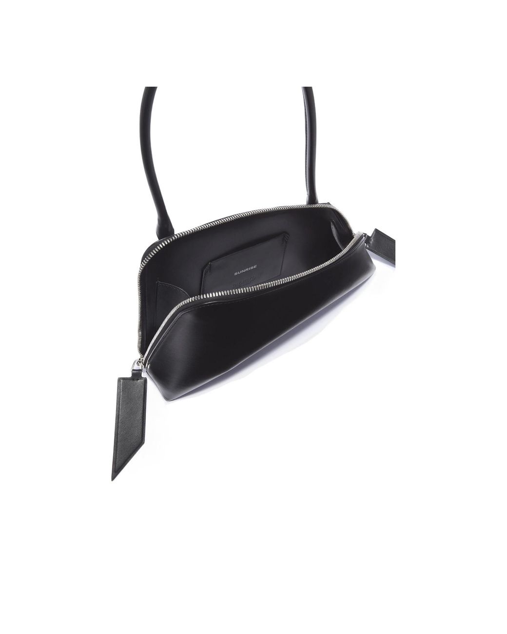 The Attico Black The Sunrise Zip-Up Shoulder Bag