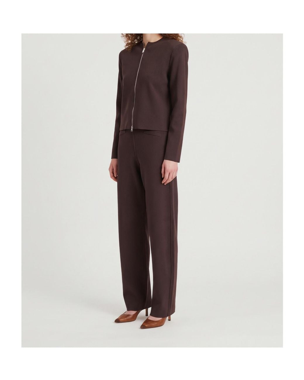 Frankie Shop Purple Enya Straight-Leg Pants
