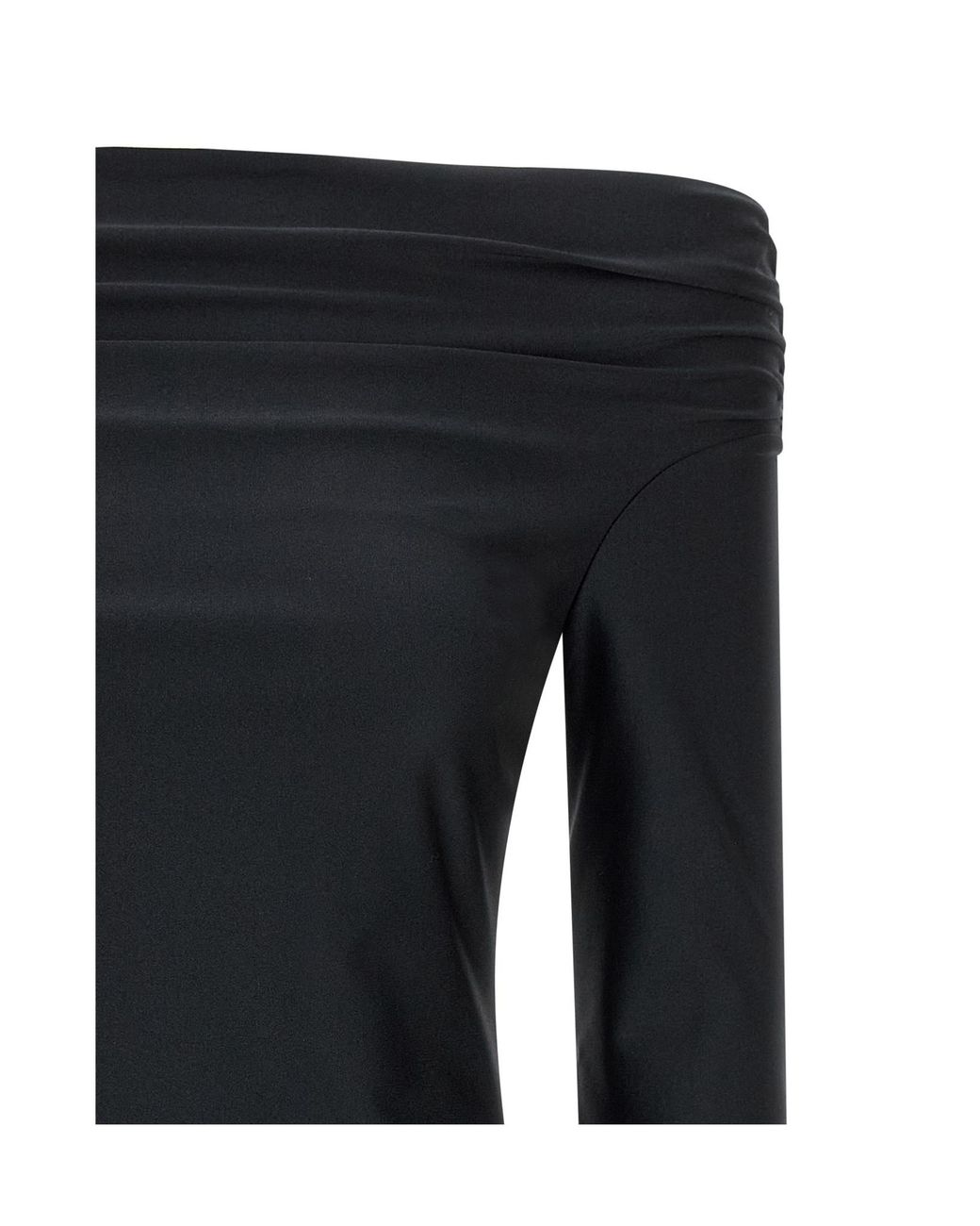 ANDAMANE Black Wallis Off-Shoulder Top