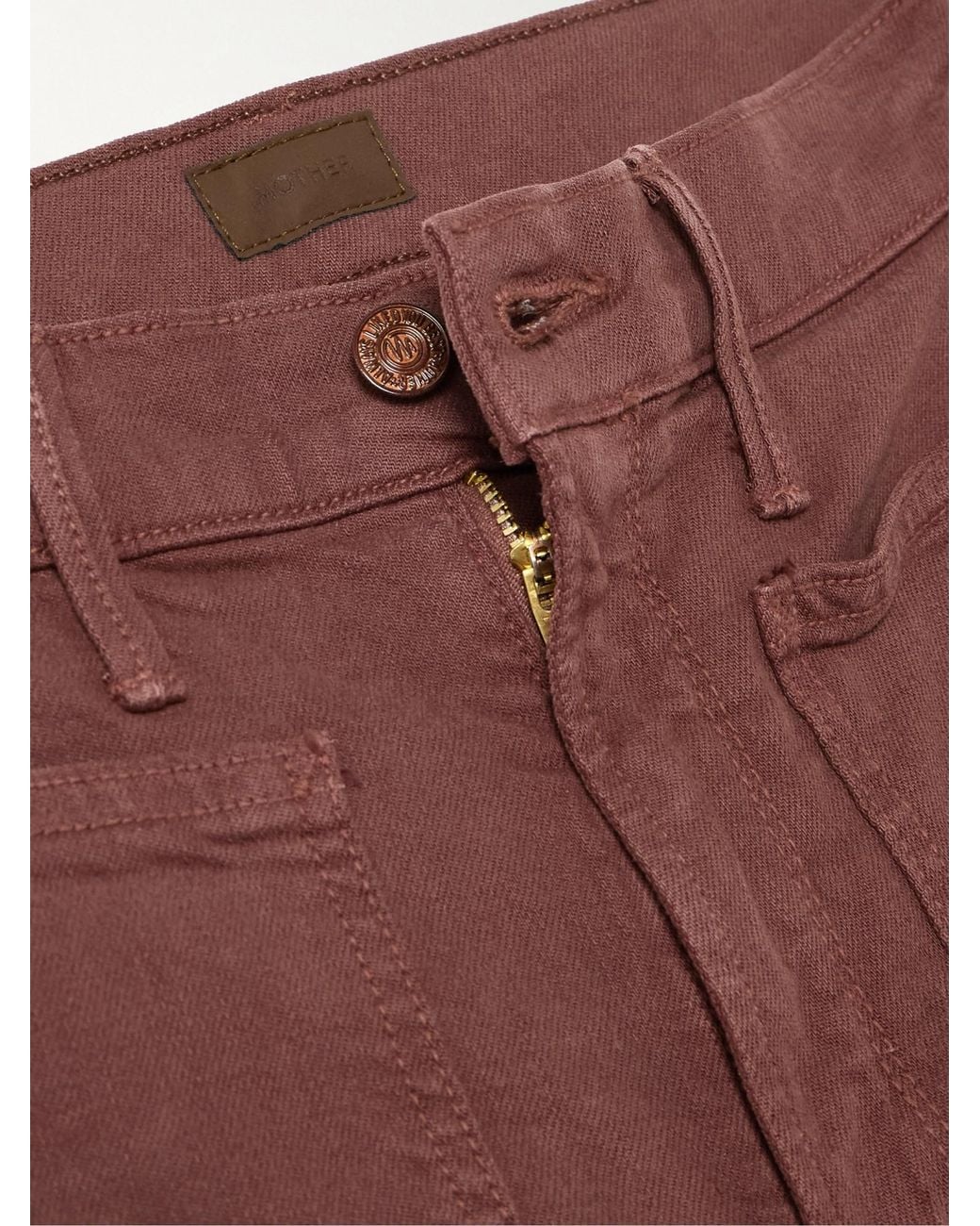 Mother Purple High-Rise Wide-Leg Jeans