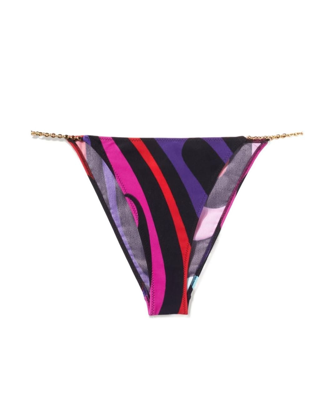 Emilio Pucci Blue Marmo-Print Bikini Bottoms