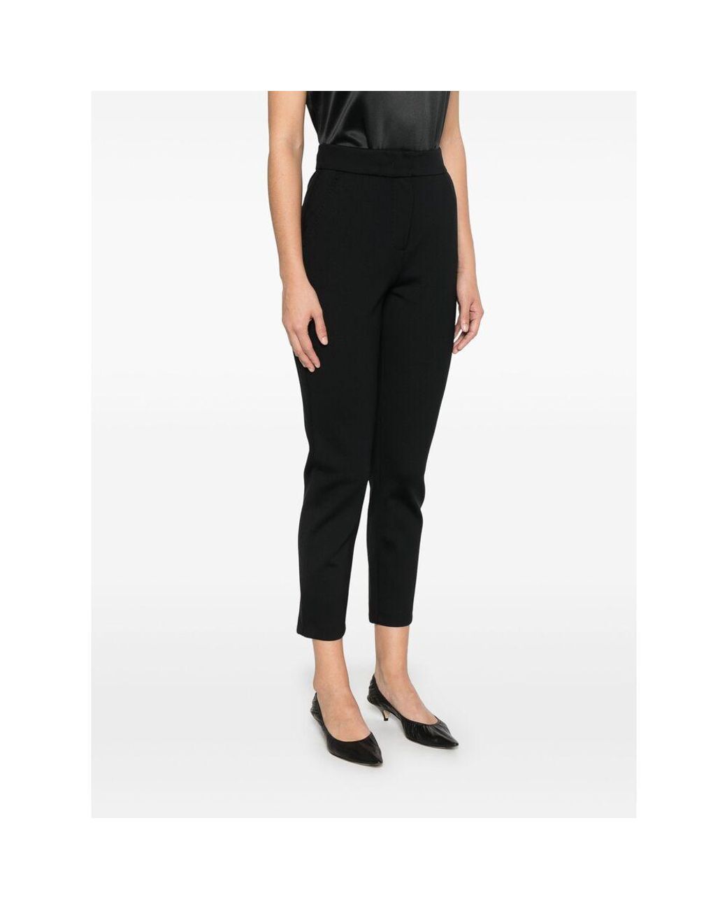Max Mara Black Orlanda High-Waisted Slim Fit Trousers