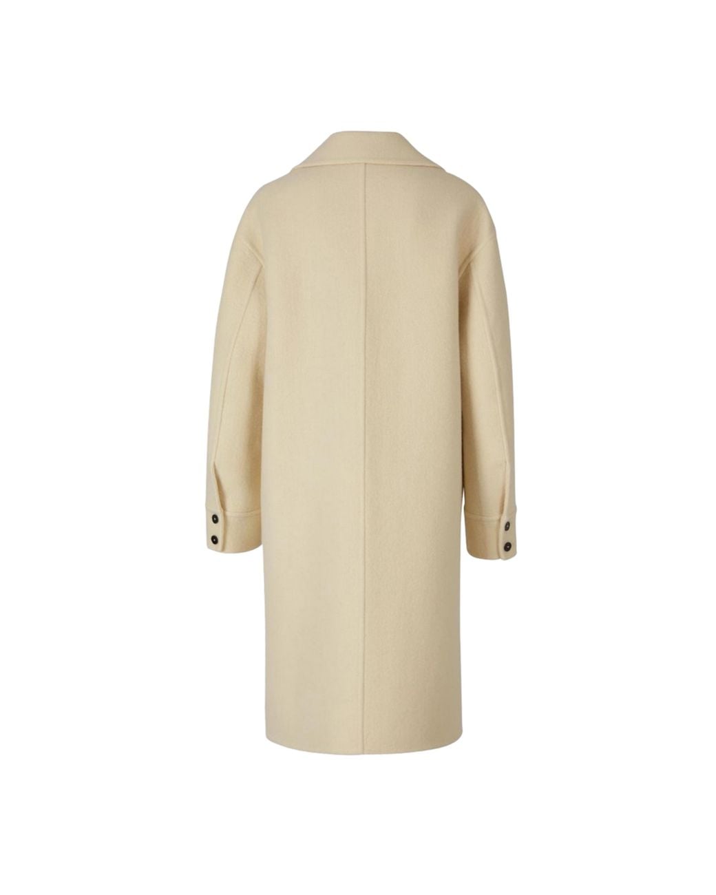 Jil Sander Natural Single-Breasted Oversized Coat