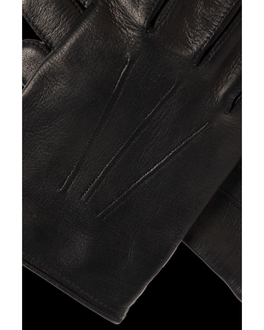 Tom Ford Black Stitched-Detail Leather Gloves for men