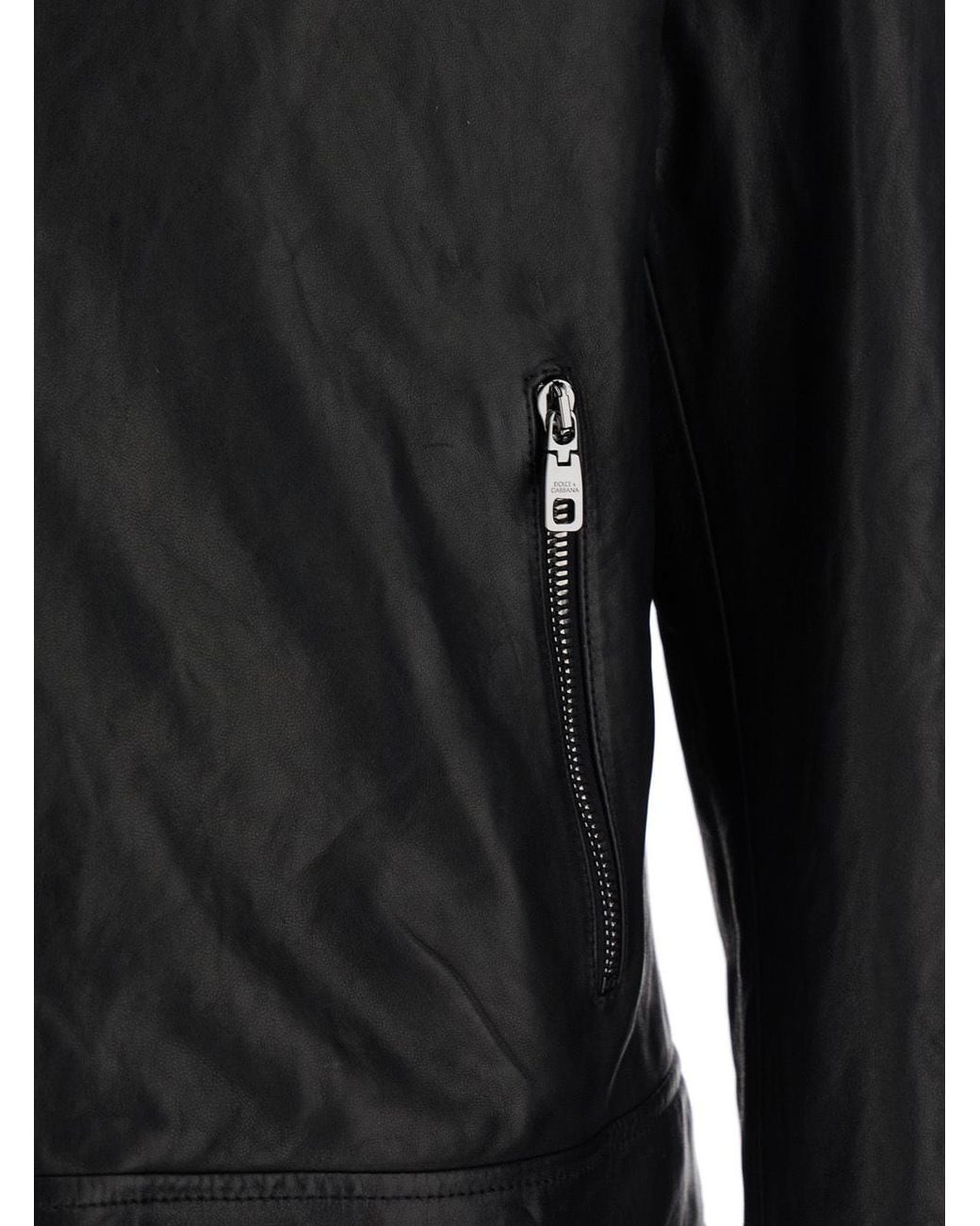 Dolce & Gabbana Black Zip-Up Jacket for men