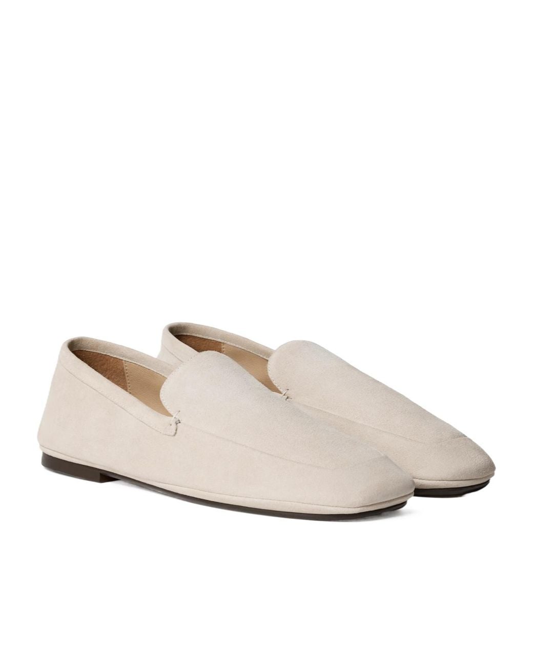 Lemaire White Slip On Flat Loafers for men