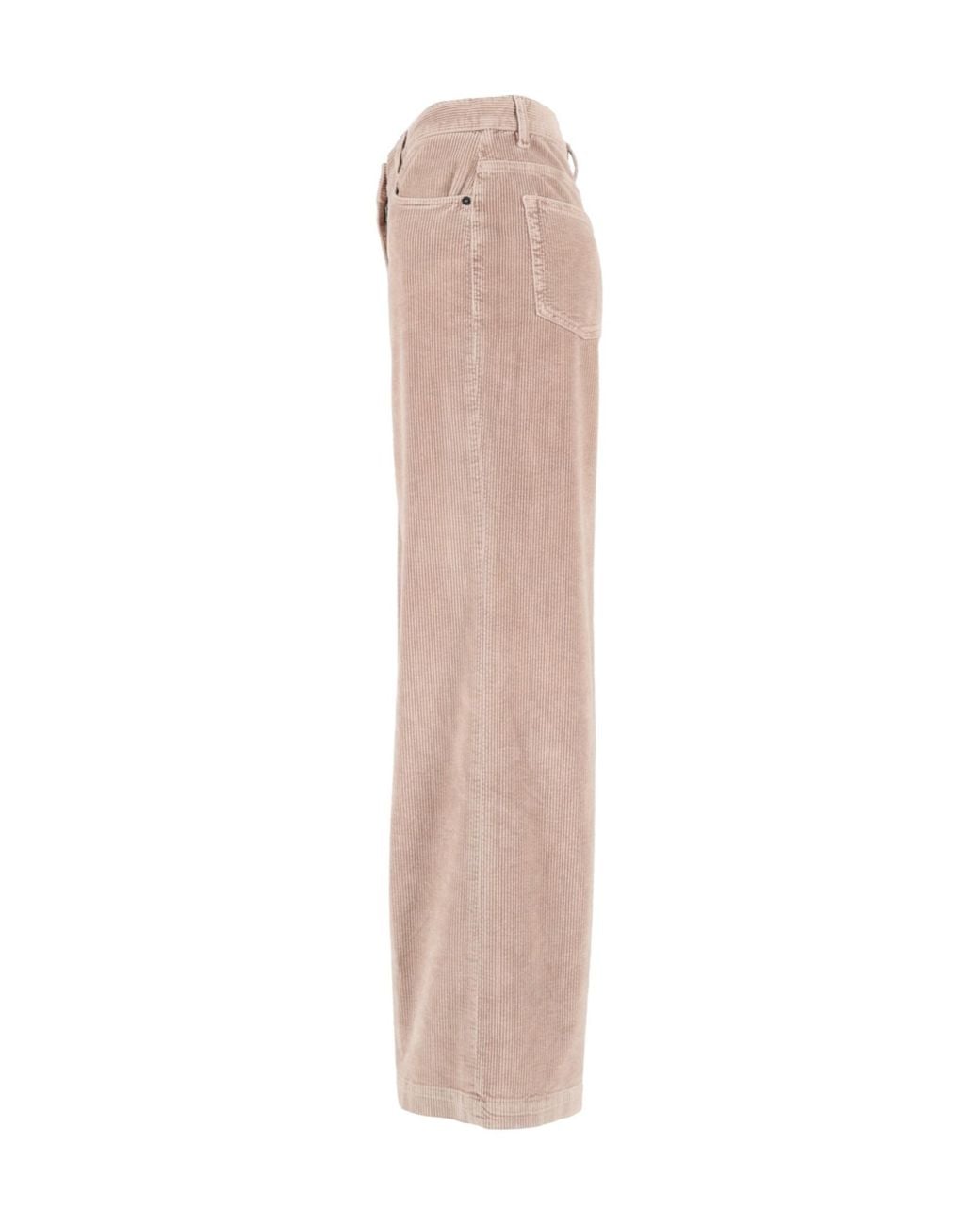 Peserico Pink Corduroy Wide-Leg Trousers