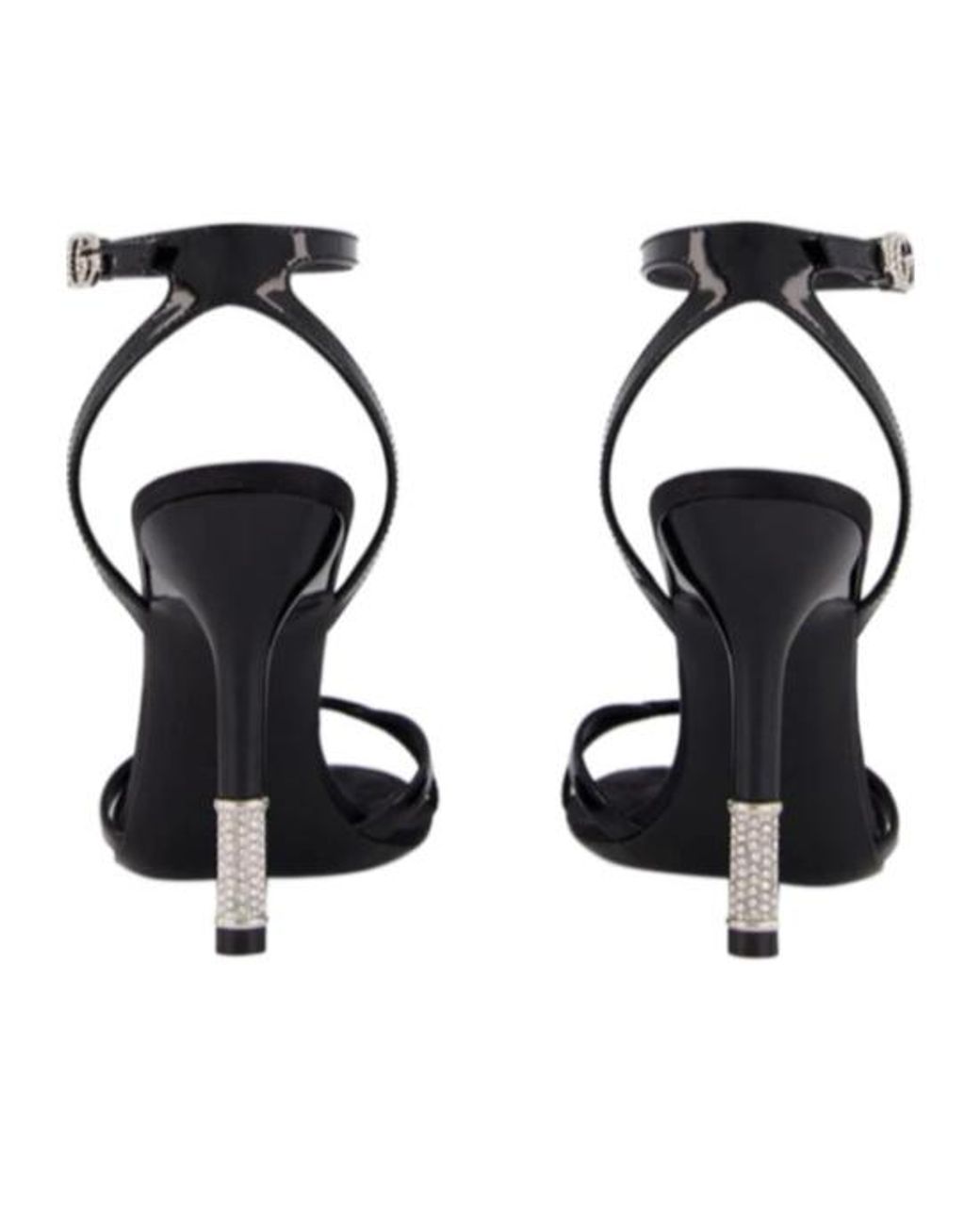 Gucci Black Ankle Strap Stiletto High-Heeled Sandals