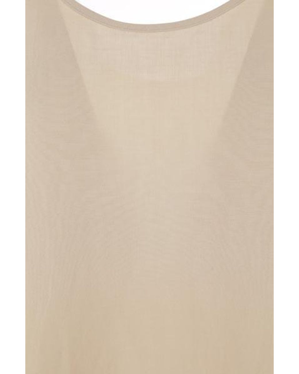 Totême  Natural Side Slits Sleeveless Top