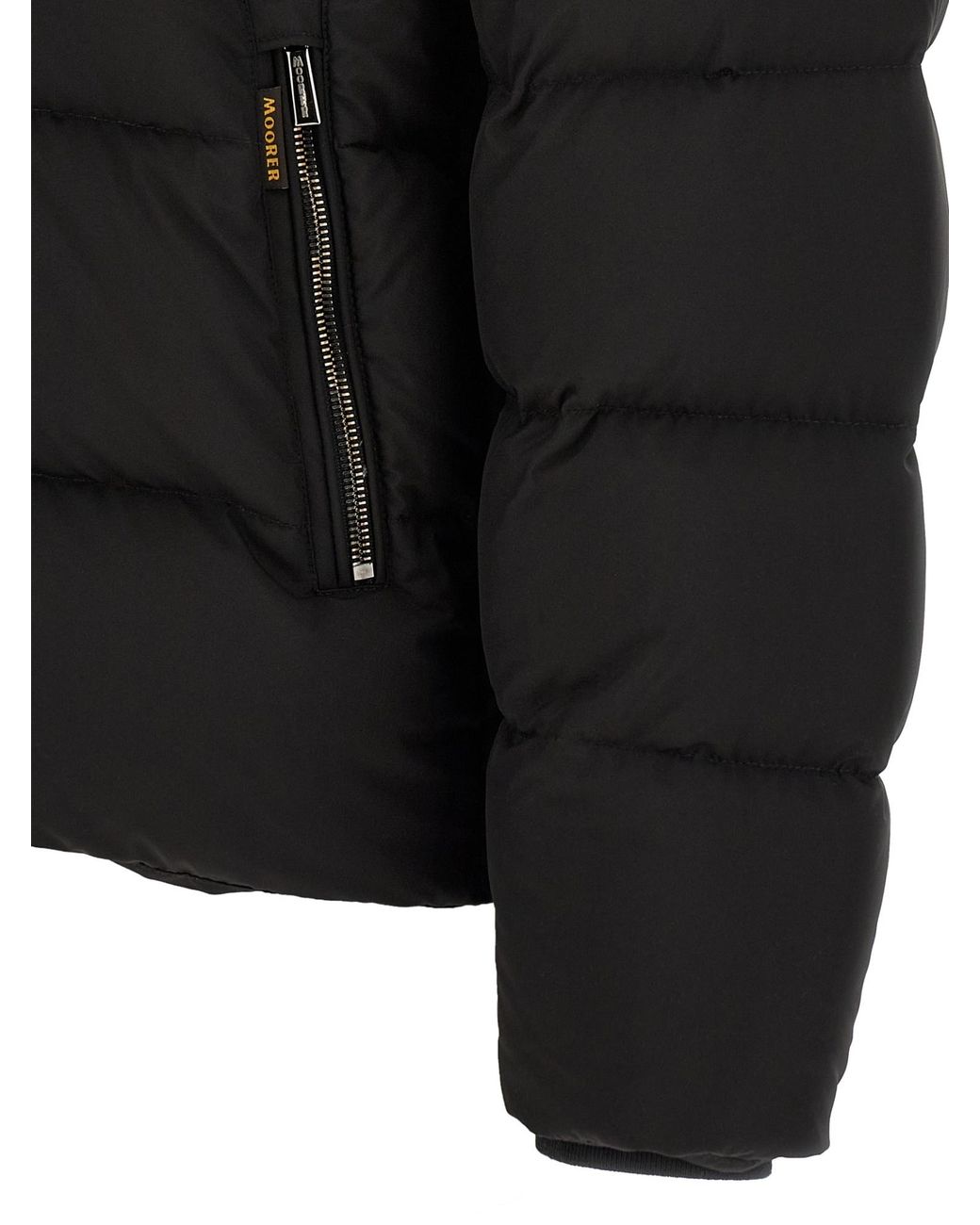 Moorer Black Brett-Sh Quilted Jacket for men