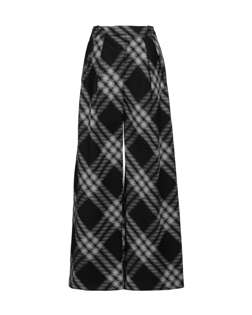Burberry Black Zip Fastening Wide-Leg Trousers