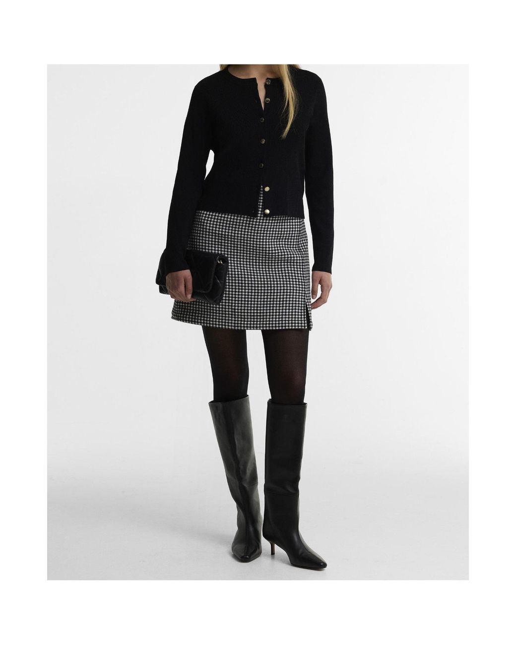 Barbour Black Button-Front Knit Cardigan