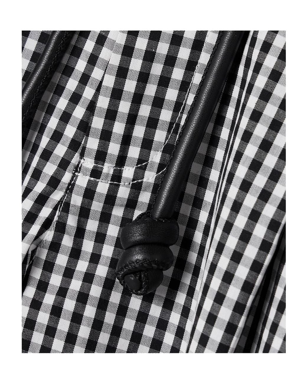 Sea Gray Neci Belted Pleated Gingham Cotton-Poplin Shorts