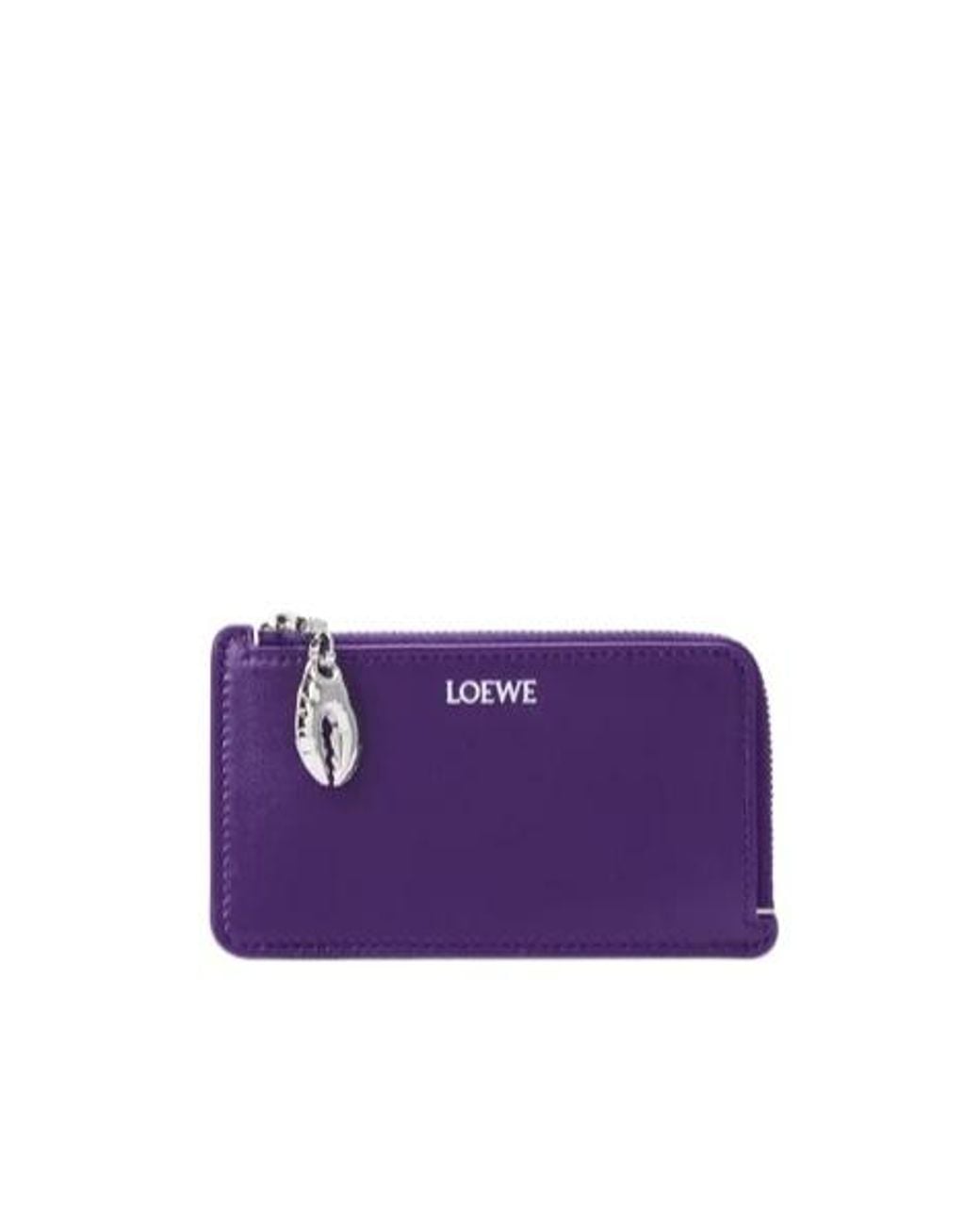 Loewe Purple Zipper Card Holder