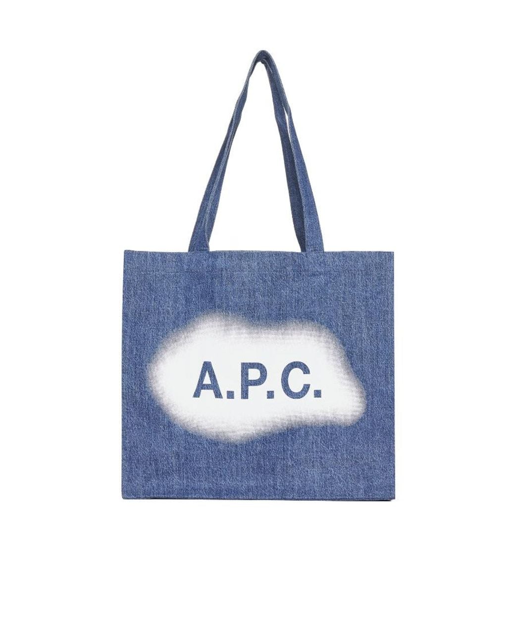 A.P.C. Blue Logo Tote Bag