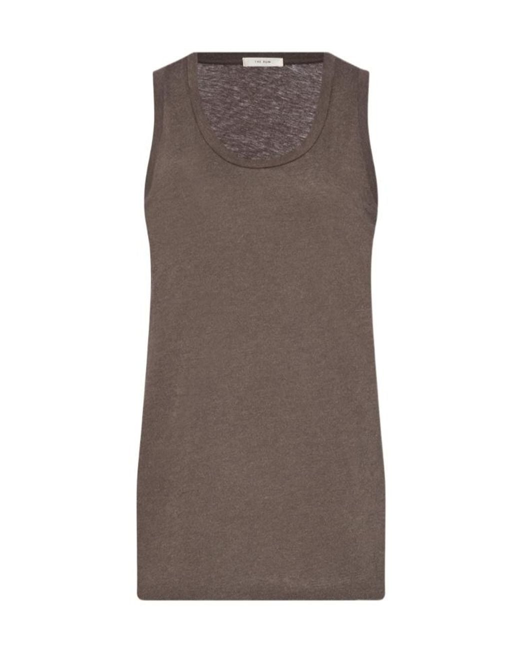 The Row Brown Crew-Neck Tank Top