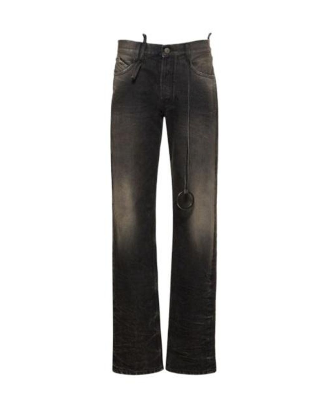 The Attico Black Belt-Loop Jeans