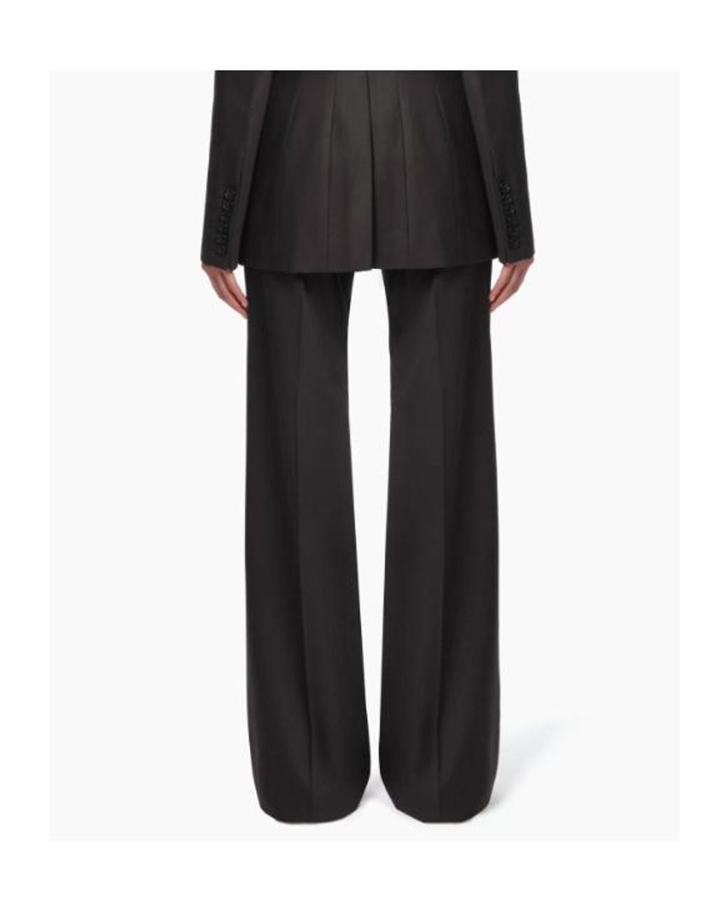 Nina Ricci Black Wide Leg Gabardine Pants