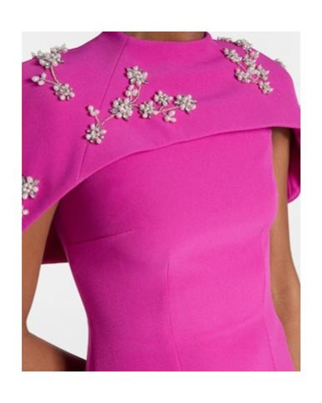 Safiyaa Pink Embellished Caped Gown