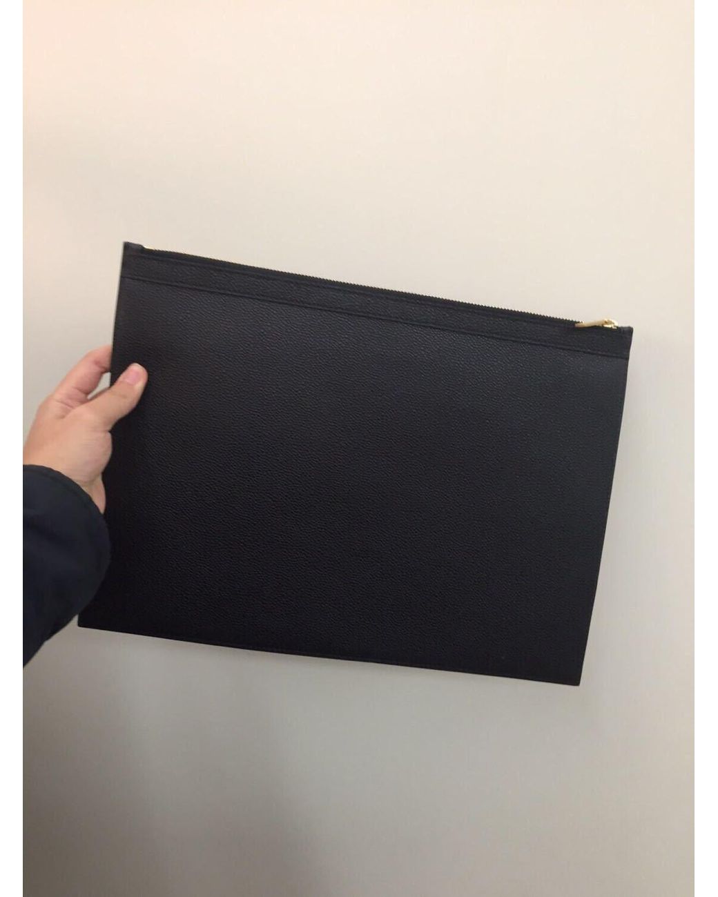 Thom Browne Black Logo Printed Document Holder for men