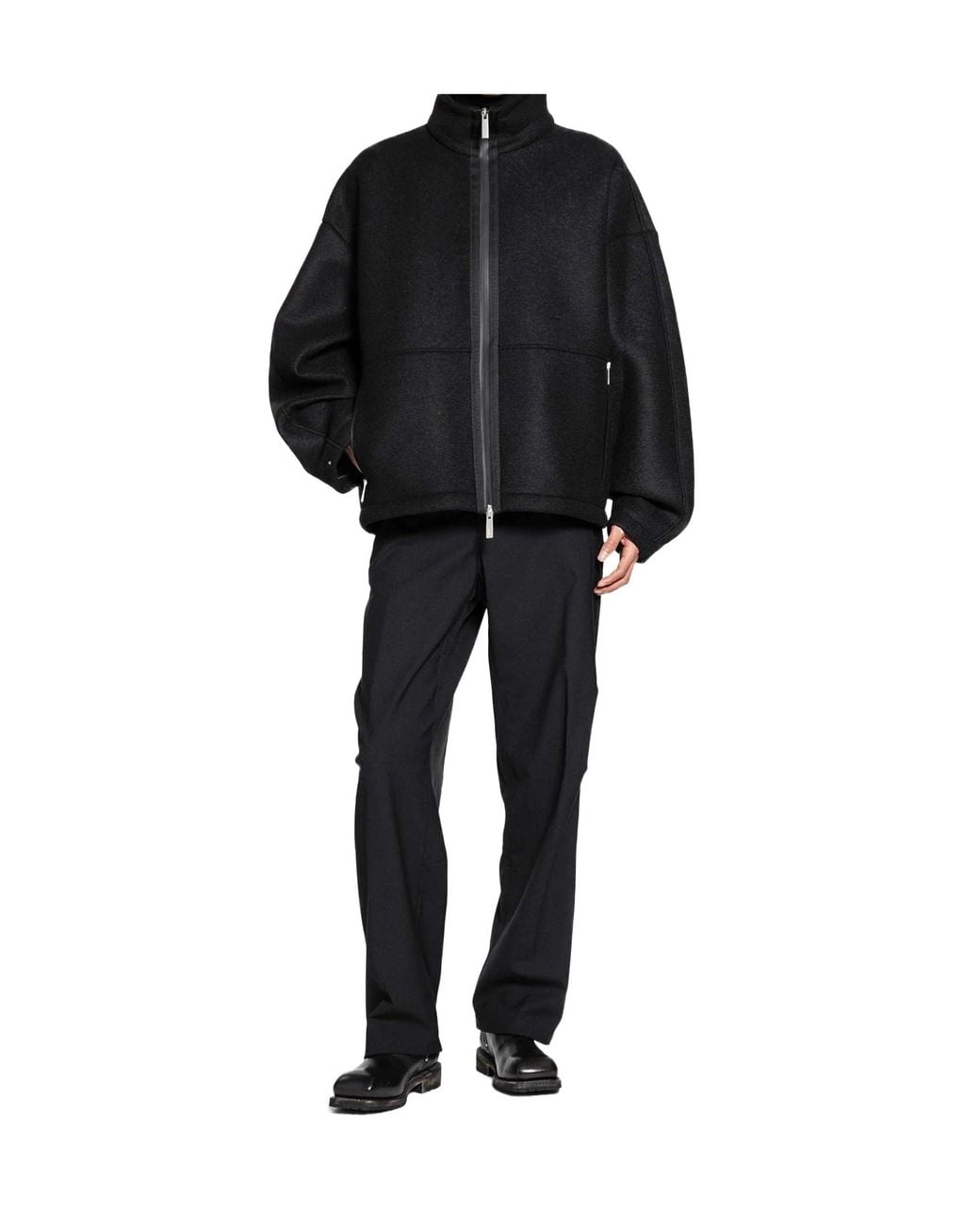 Herno Black ヘルノ ラミナー ツイストフィット テーラードパンツ for men