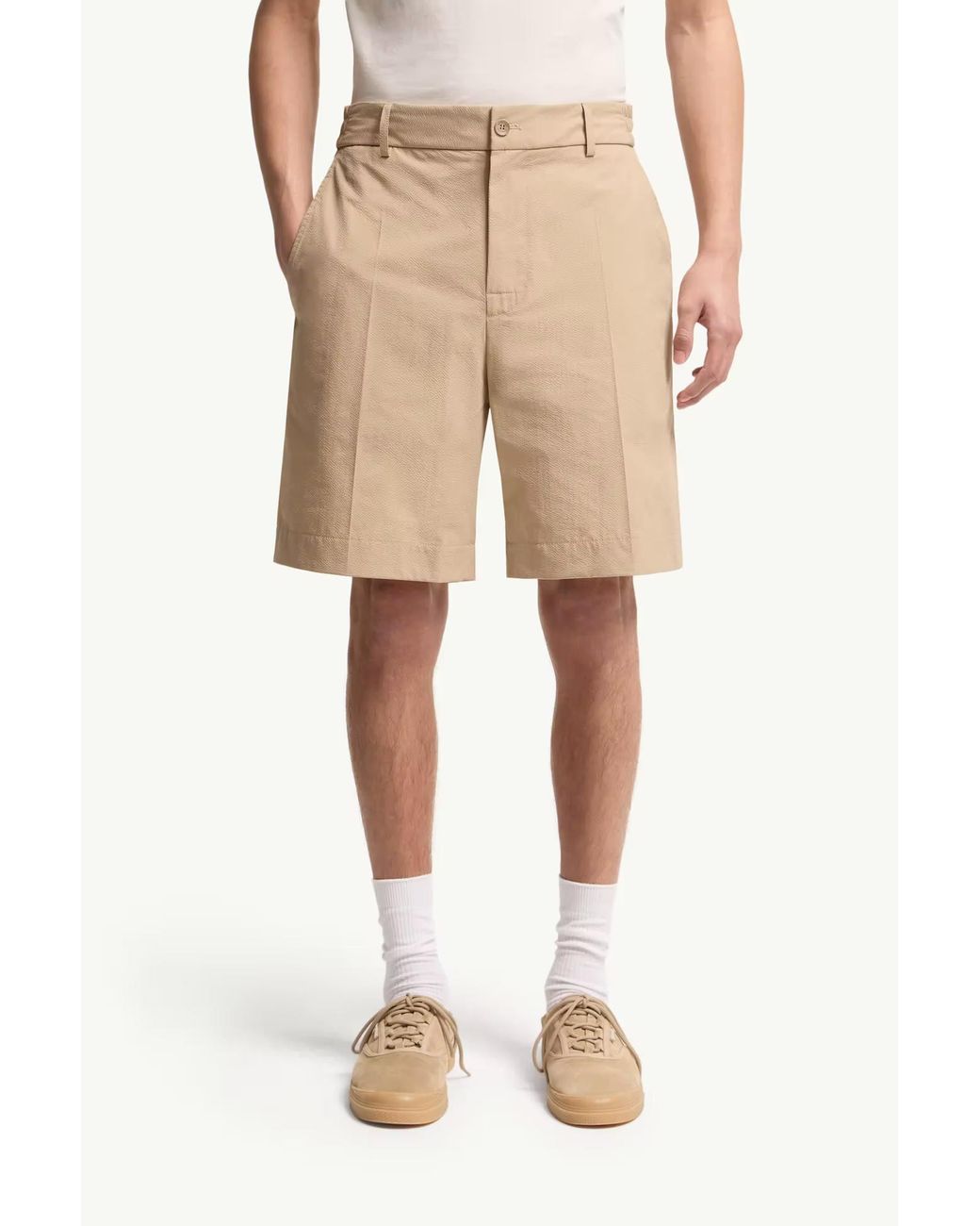 Moncler Natural Relaxed Fit Shorts for men