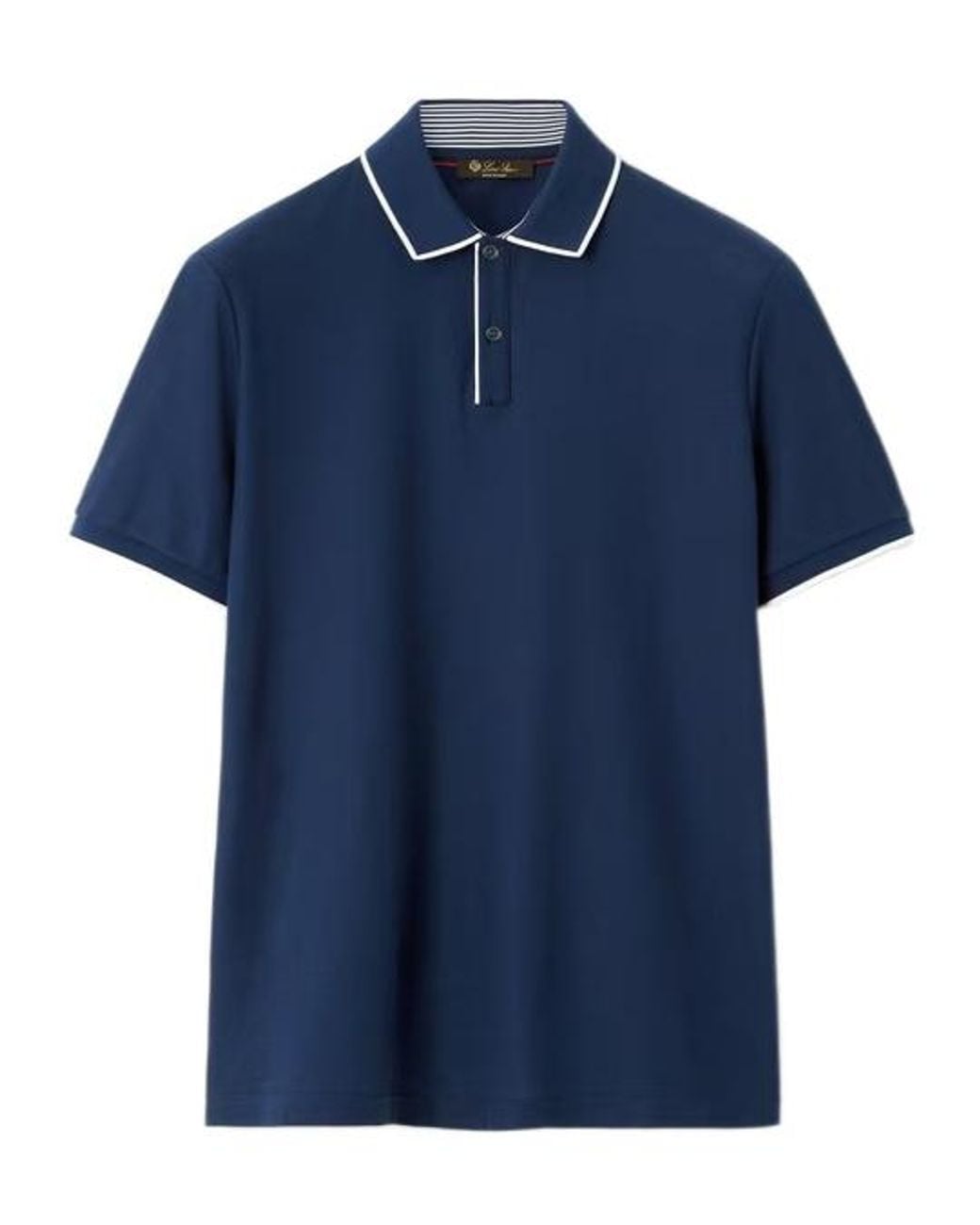 Loro Piana Blue Brentwood Polo for men