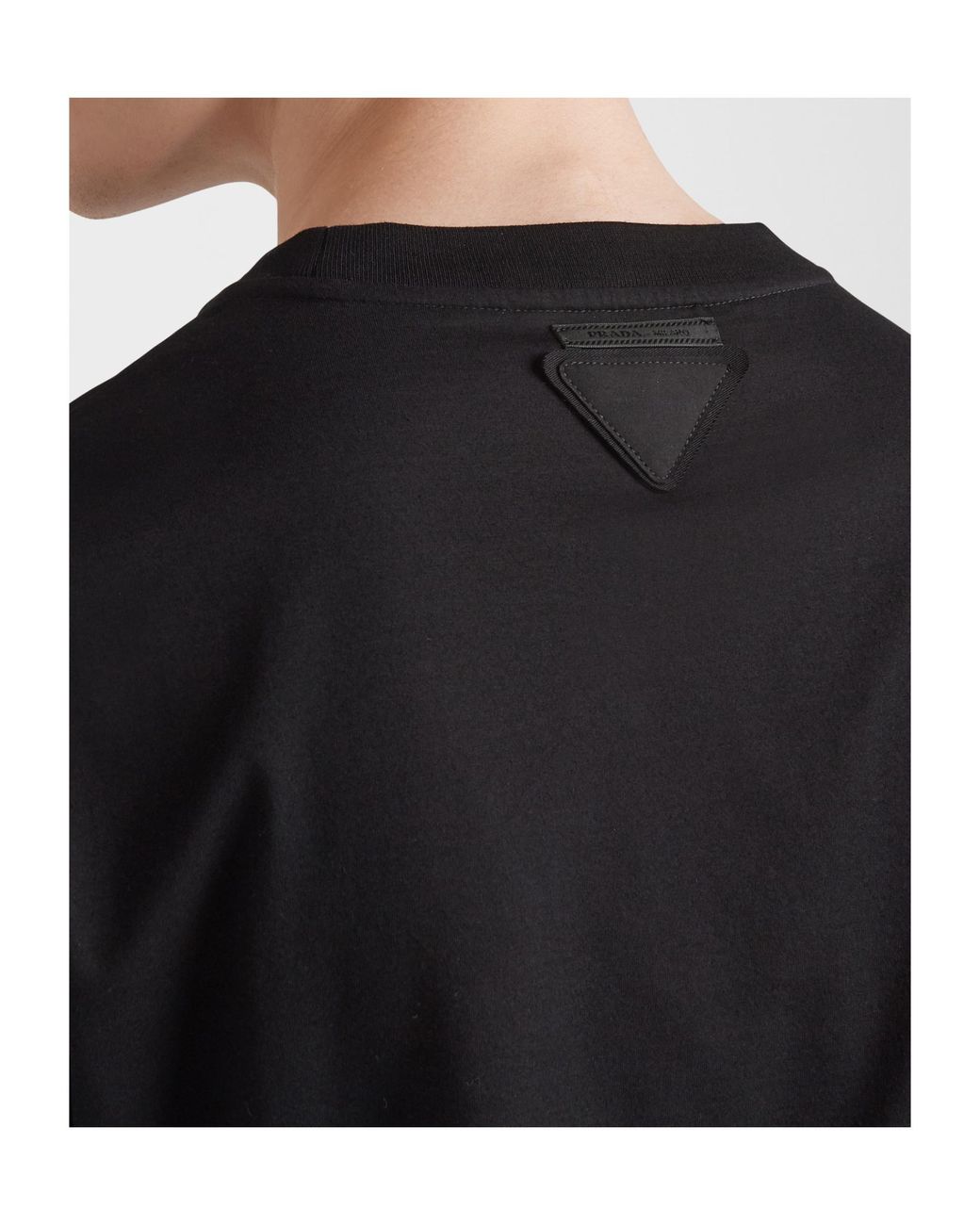 Prada Black Cotton T-Shirt Trio Set for men