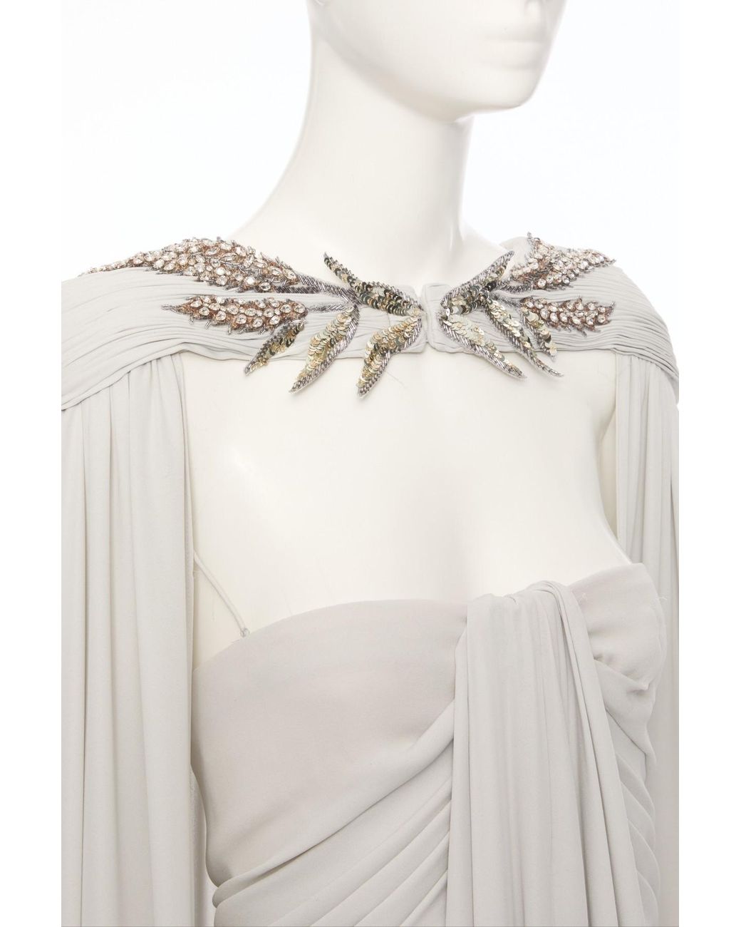 Valentino White Cape Dress