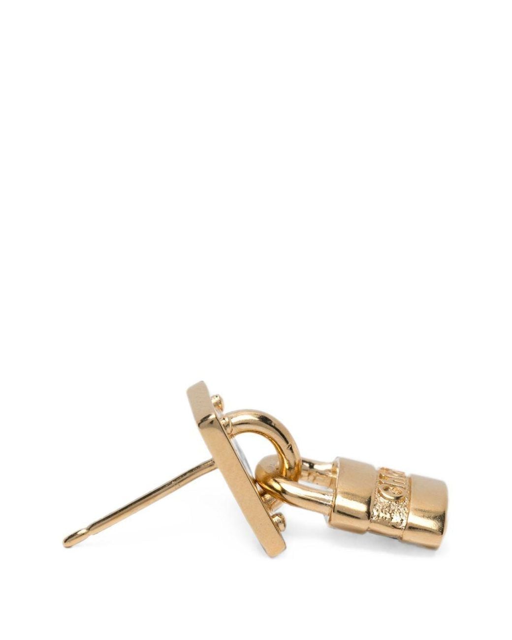 Chloé Metallic Chloé Padlock Stud Earrings