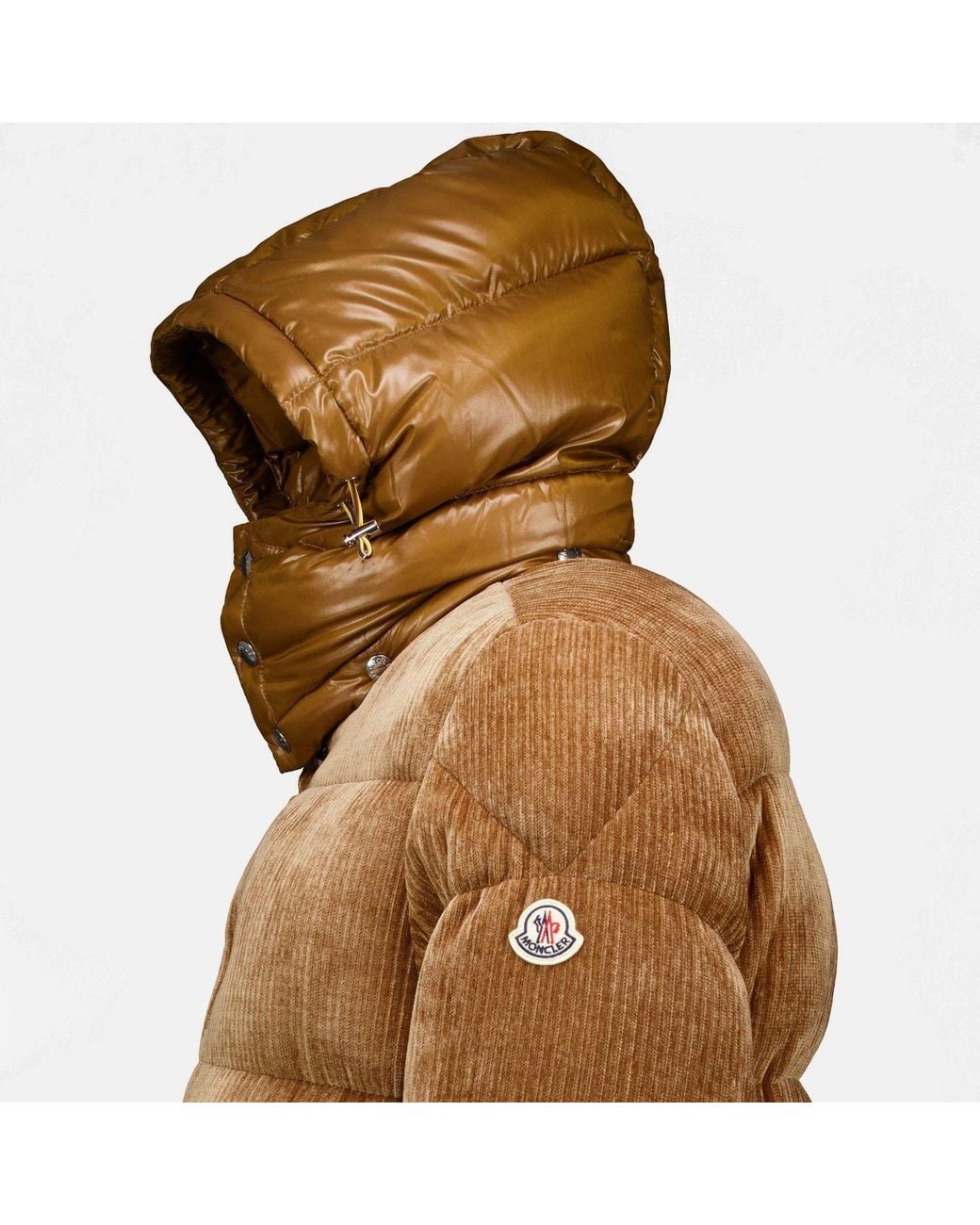 Moncler Brown Velundra Hooded Down Jacket for men