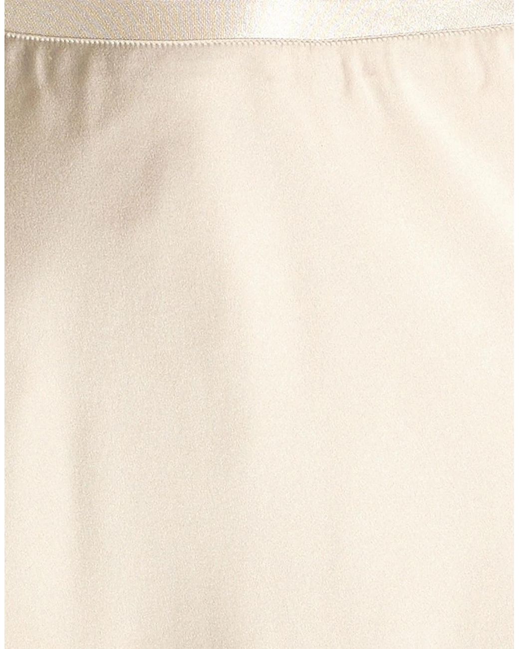 Max Mara Natural Minimalist Satin Midi Skirt