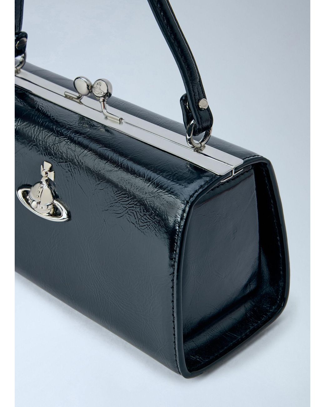 Vivienne Westwood Black Xl Frame Tote Bag
