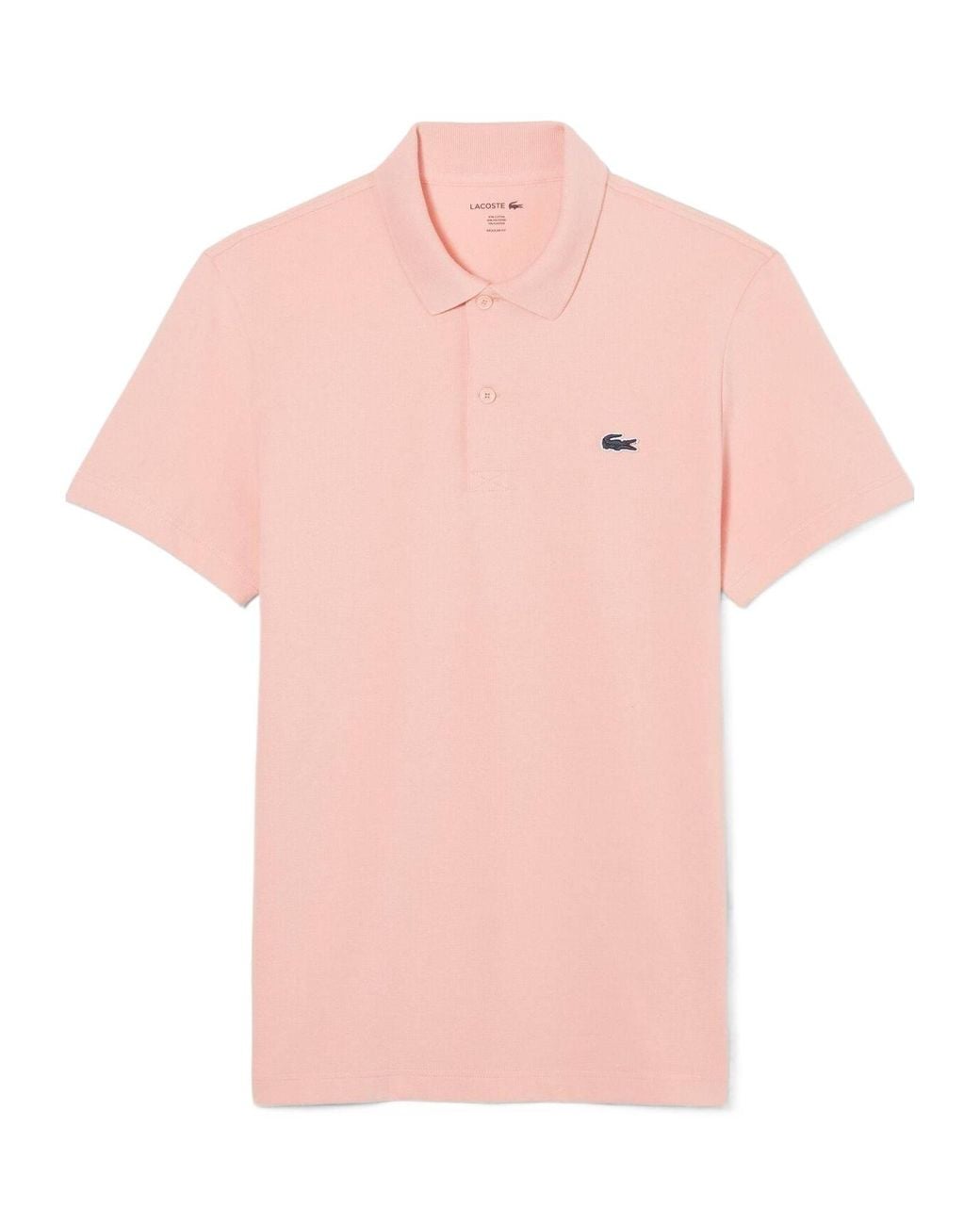 Lacoste Pink Cotton Shortsleeve Polo Shirt for men