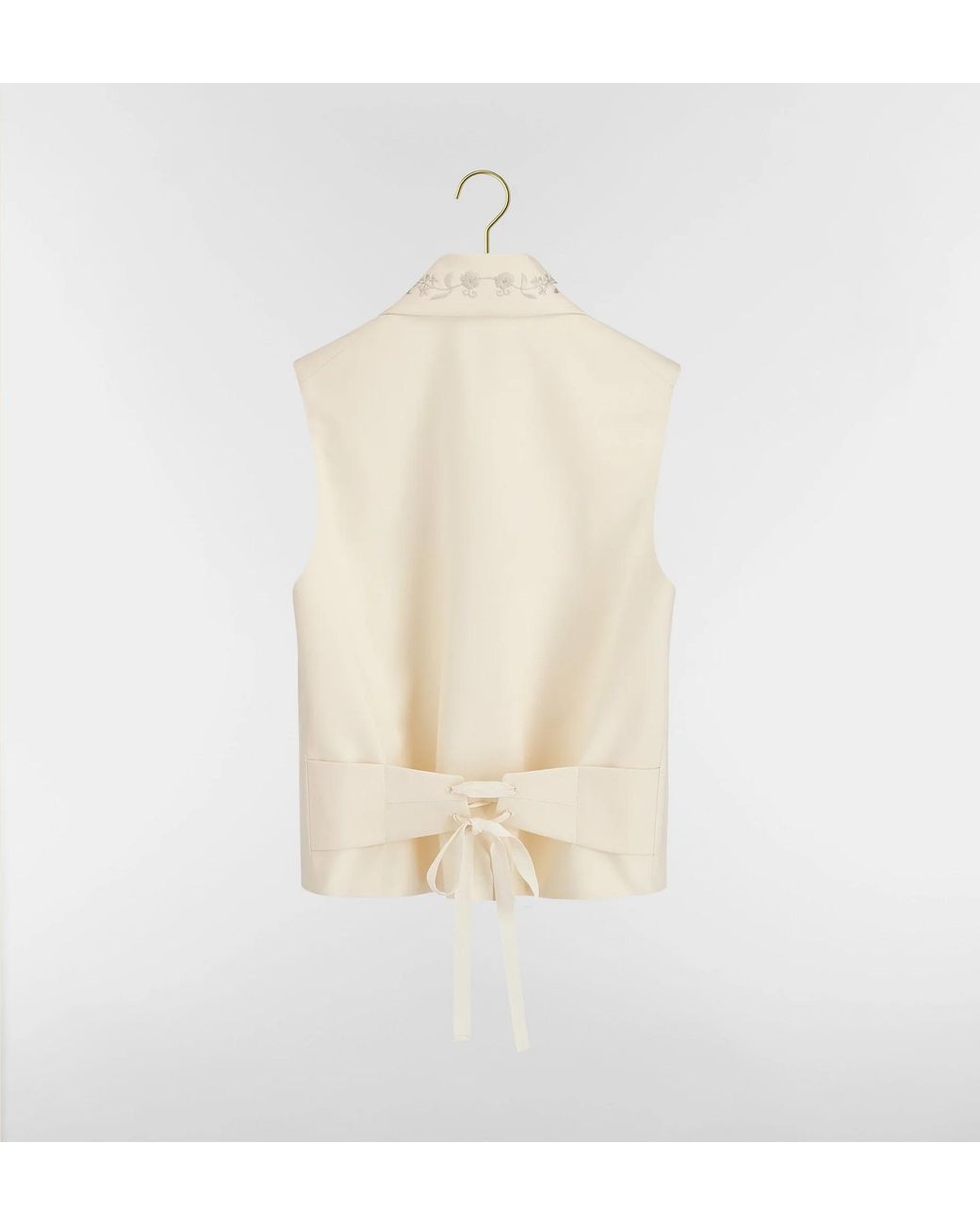Dior White Embroidered Vest